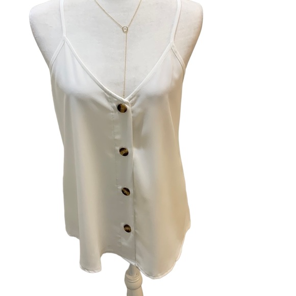BUTTON DOWN STRAPPY CAMI TANK TOP NWOT - Picture 9 of 13